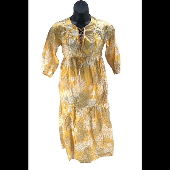 Reyn Spooner Dresses & Skirts - Reyn Spooner Leilehua Tiered Maxi Dress Buff Yellow - Regular